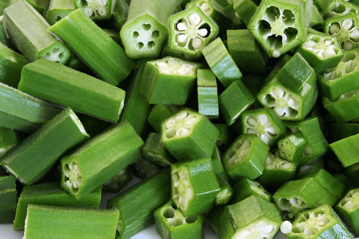 Chef Horecana Fresh Cut Ladies Finger (Okra) – Trimmed & Ready for Cooking 1 cut ladies finger