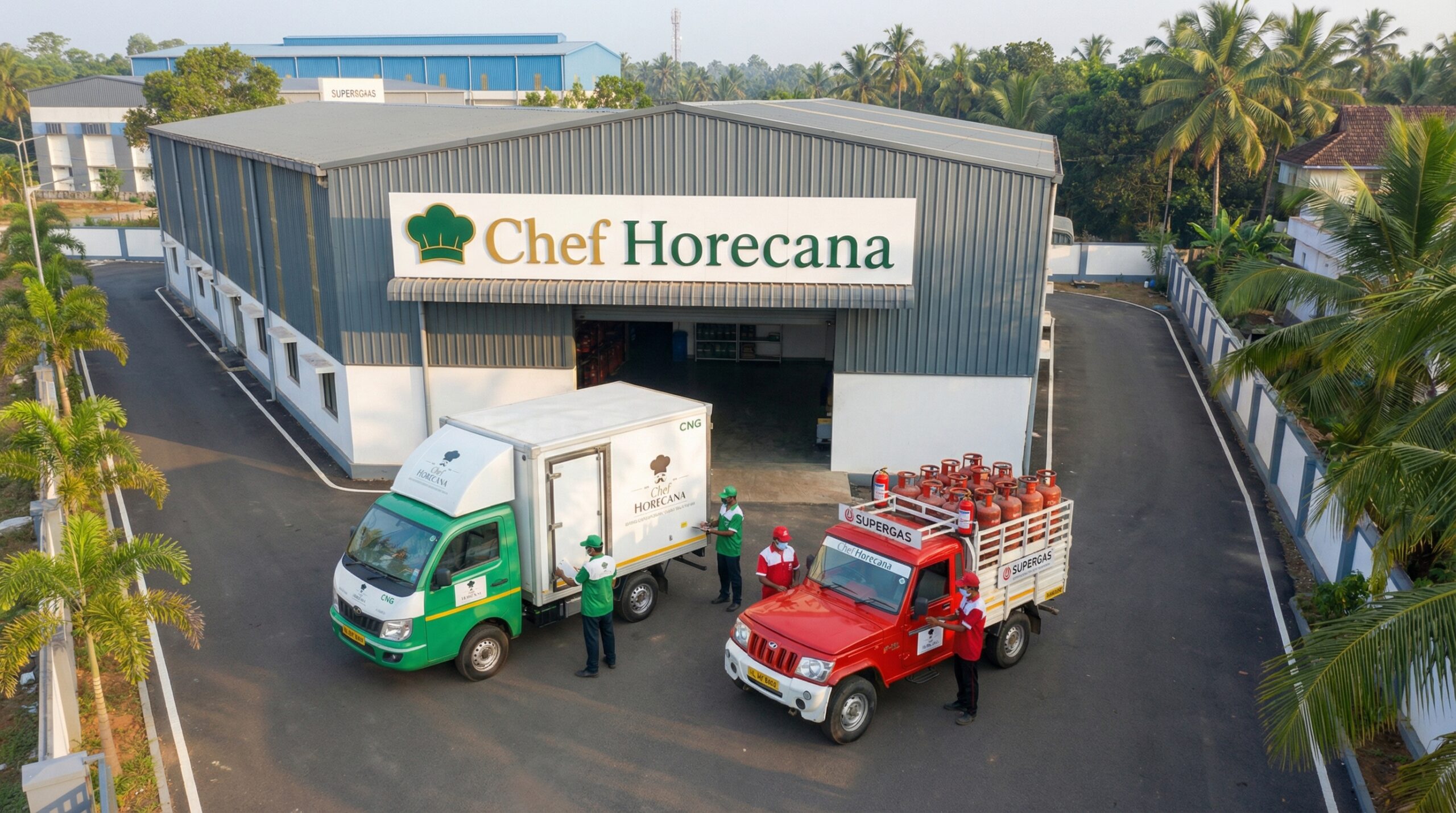 aerial drone view chef horecana